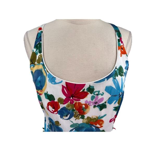 Vtg 60s 1960s Peter Pan Sun Blazers Mod Pinup Bright Floral Playsuit Swimsuit 16 - Picture 2 of 16